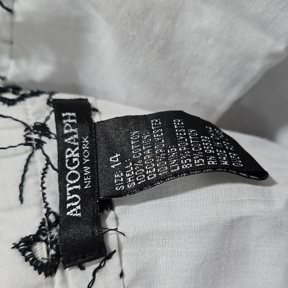 Autograph Black & White Floral Dress Size 14 - Picture 12 of 14